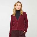  100% Organic Cotton Knit Cardigan, Cherry