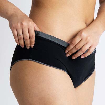 Braga menstrual algodón orgánico ESSENCE Gris Plus TALLA XL