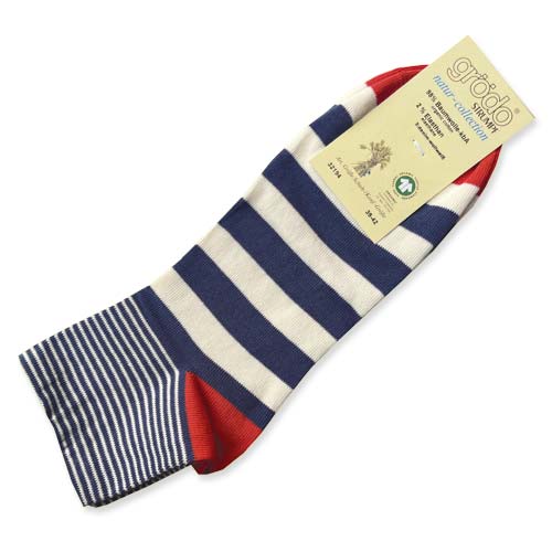 Marine organic cotton ankle sock