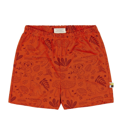 Pantalón 100% algodón orgánico, rojo talla 74/80