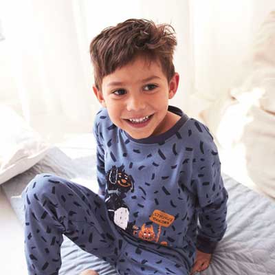 Pijamas de algodón online para niños por mayor