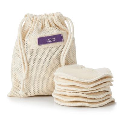 Reusable organic cotton makeup remover pads, pack of 7