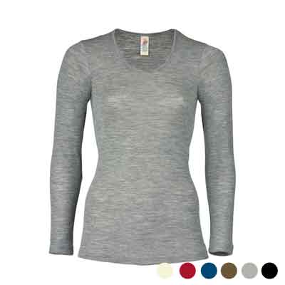 Women's Merino wool and silk thermal shirt