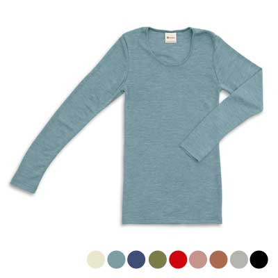 Women's Merino wool and silk thermal shirt