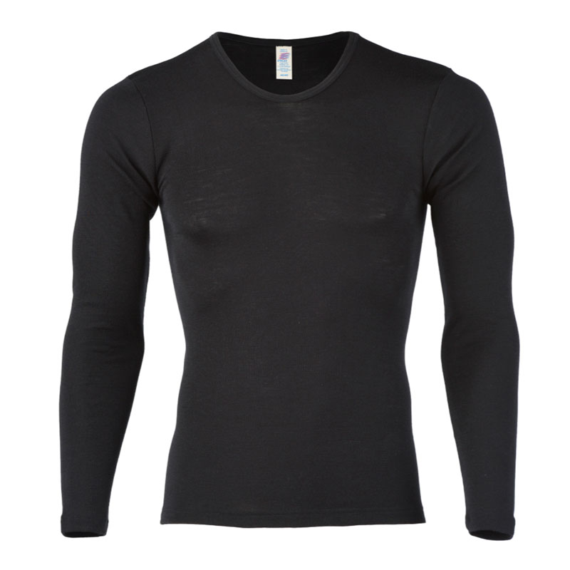 Men's merino wool and silk thermal shirt