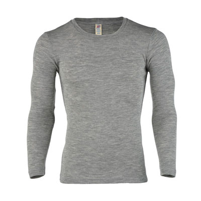 Camiseta de lana de Merino 100% para hombre, Camiseta de punto de