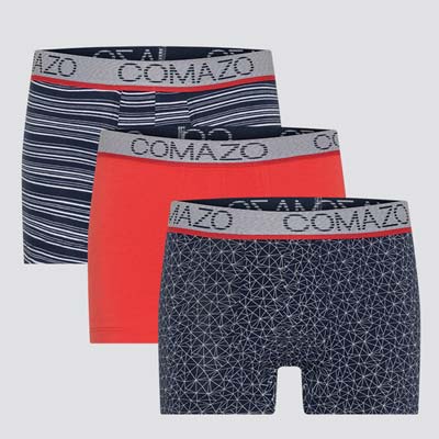Pack of 3 children's organic cotton boxers COMAZO