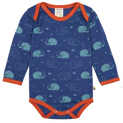 Elephant baby cotton bodysuit