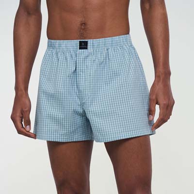 Men's organic cotton boxers blue squares TALLA S