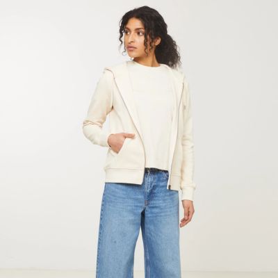 Organic cotton zipper sweatshirt