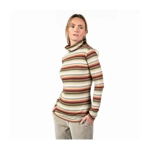 Women's organic cotton high neck t-shirt NIA