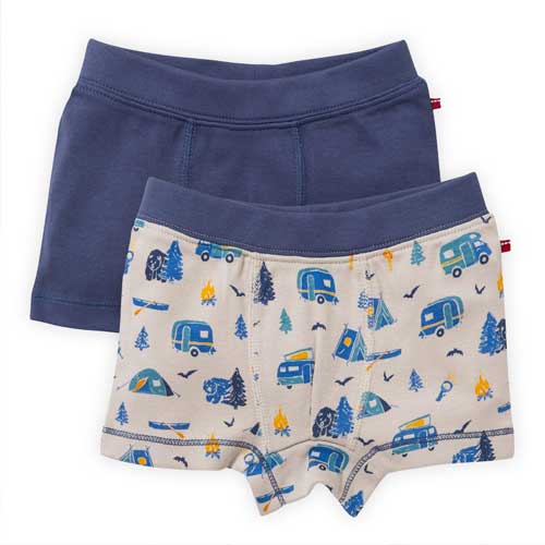 100% organic cotton boxers pack for boys Camping