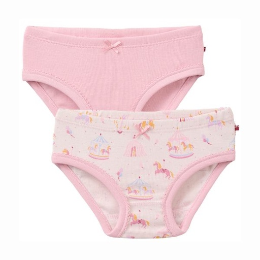 Pack of 100% organic cotton girl panties Carousel