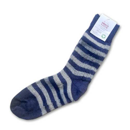 100% merino wool striped sock