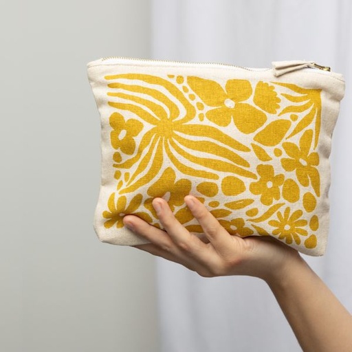 Bolso de mano tela estampado algodón orgánico