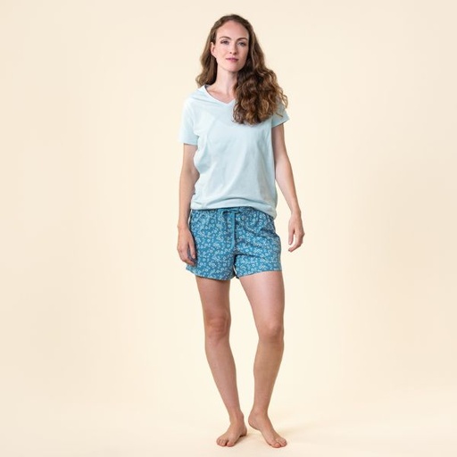 100% organic cotton pajamas with floral print MIRIAM