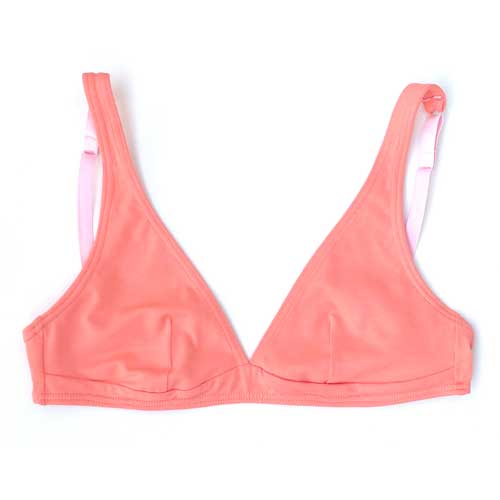 Sujetador Bikini algodón orgánico Coral