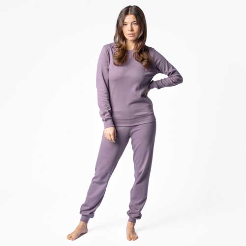 Pijama 100% algodón orgánico mujer Lila