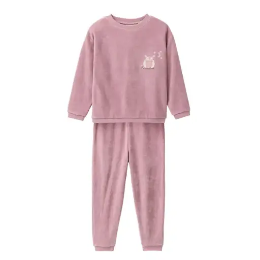 Pijama de rínxol cotó orgànic 100% amb Mussol