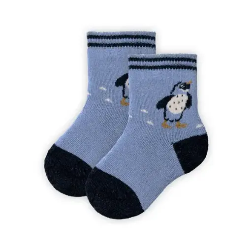 Calcetín infantil algodón orgánico pinguino