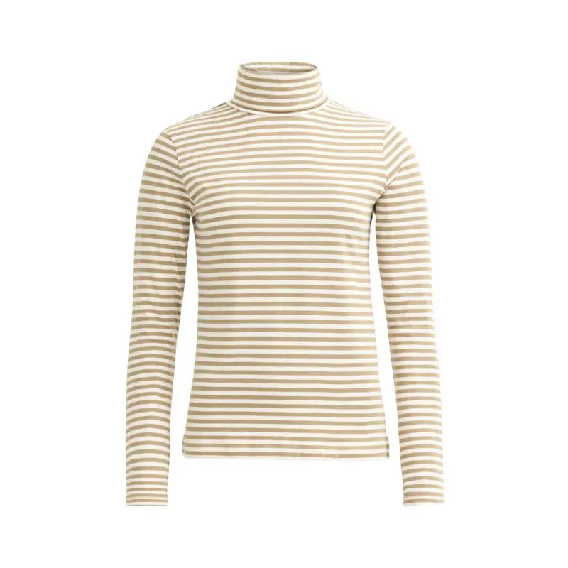 Camiseta algodón orgánico 100% cuello alto Rayas