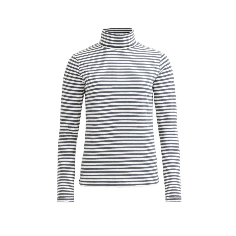 Camiseta algodón orgánico 100% cuello alto Rayas