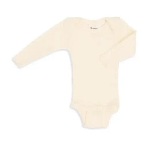 Bodi bebè de llana merino sense tints