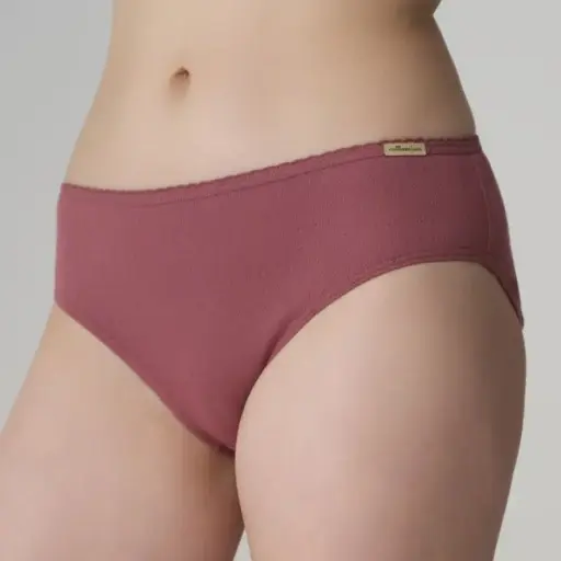 100% organic cotton panties with lace trim