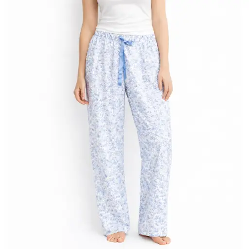 Pantaló llarg pijama dona 100% cotó orgànic Floral