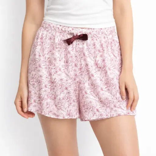 Floral 100% Organic Cotton Pajama Shorts