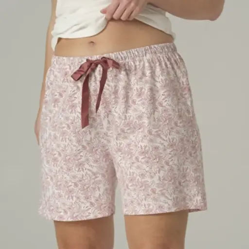 Pantaló pijama curt 100% cotó orgànic Floral COMAZO