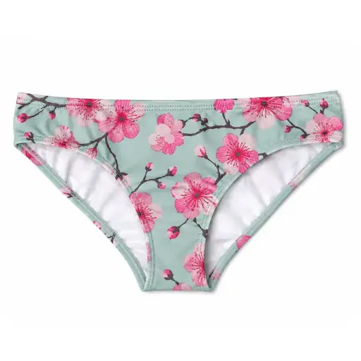 Organic cotton bikini briefs Cherry Blossom