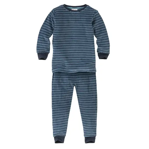 Pijama de rizo algodón orgánico 100% azul