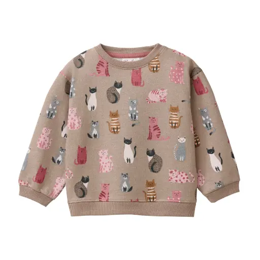 Jersey infantil 100% algodón orgánico Gatos