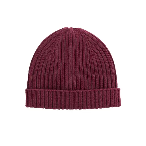 Gorro de algodón orgánico 100% de punto acanalado