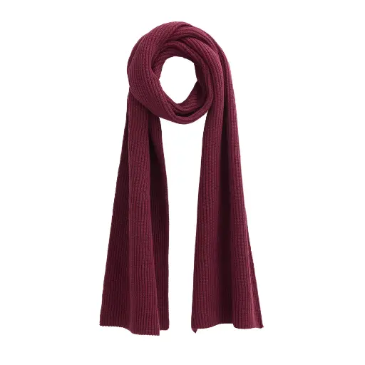 100% organic cotton ribbed scarf