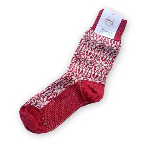 100% organic wool Christmas sock