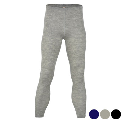 Merino wool and silk thermal legging, for men