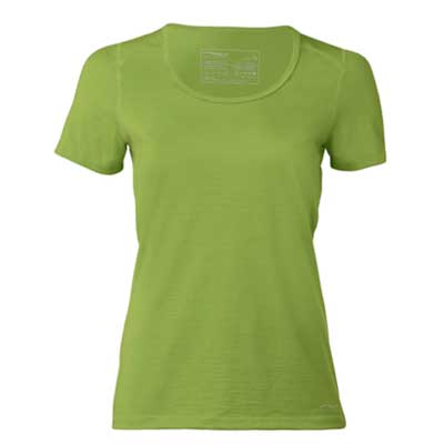 Camiseta técnica lana merino y seda regular fit manga corta Mujer