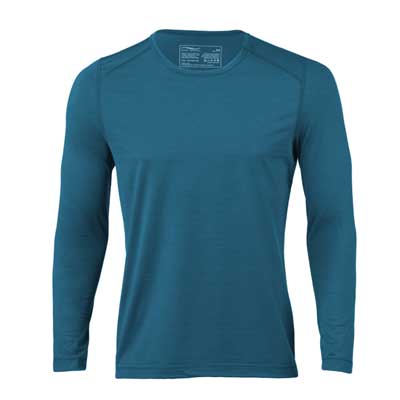 Merino wool and silk sport T-shirt, Burdeos