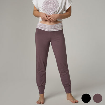 Pantalón yoga algodón orgánico, Lila