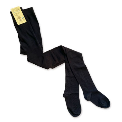 Black organic cotton tights